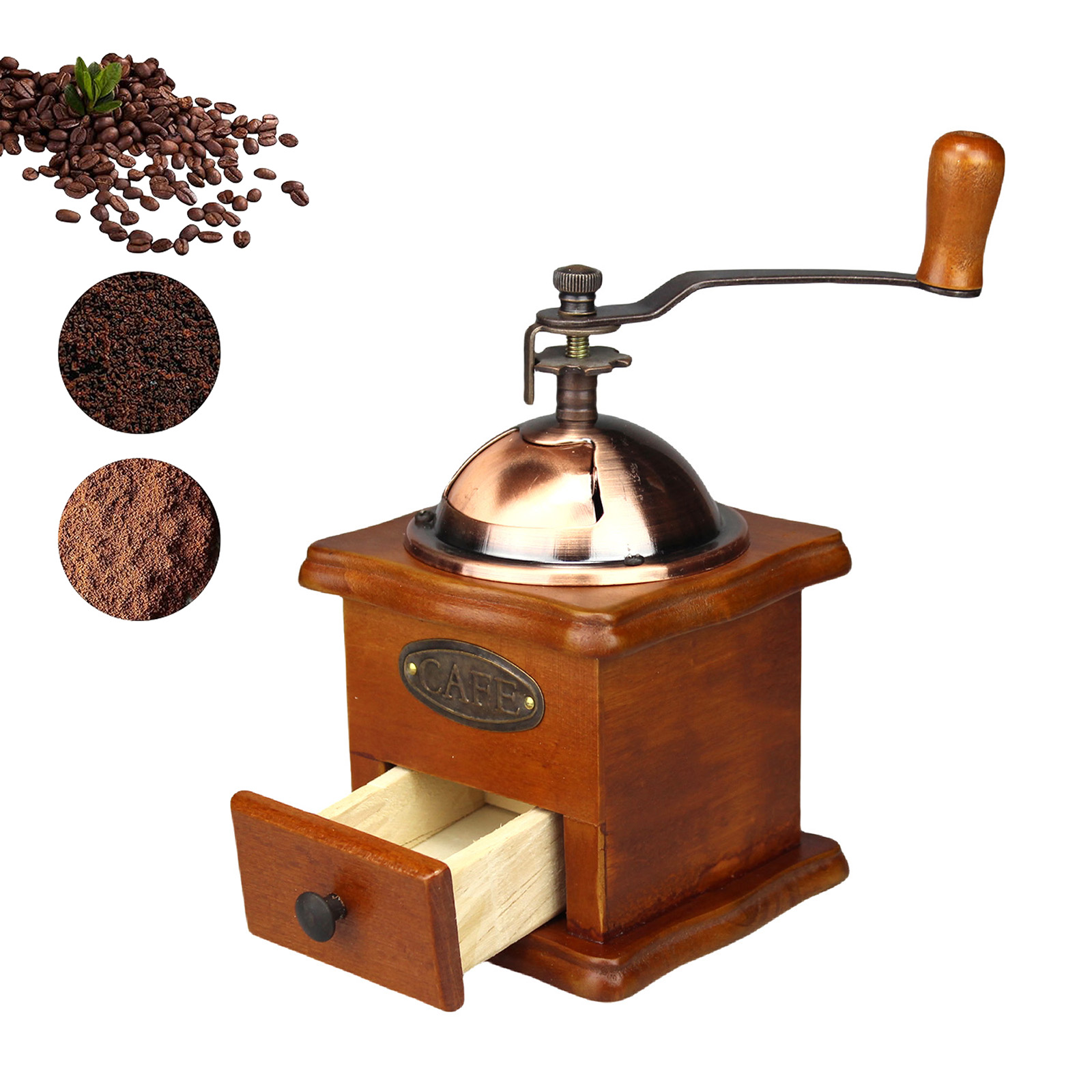 Vintage Coffee Equipment - Antique Manual Coffee Grinder Hand Crank