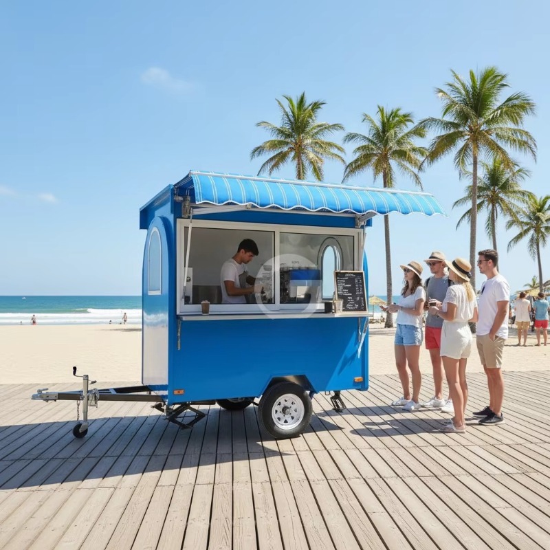 Food Truck Coffee Trailer Stre - огляд і ціна Vintage Coffee Equipment