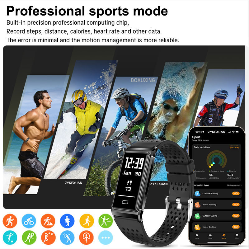 New Fitness Tracker Smart Brac - огляд і ціна Puck Screen Mesh